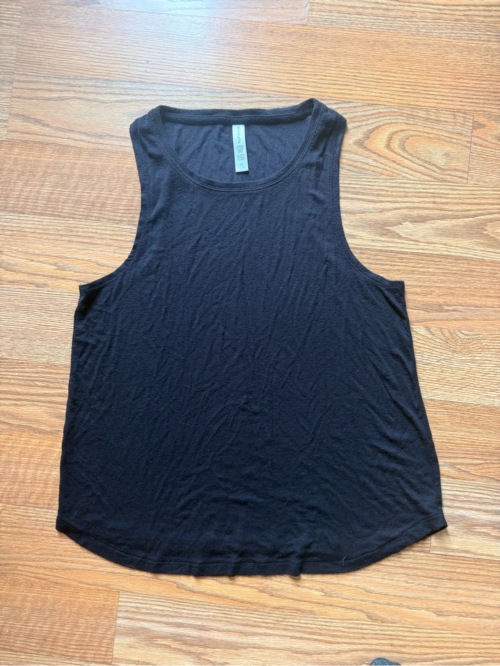 Athleta Well Rested Rib Sleep Tank Medium Black Modal‎ Lounge Pajama Top